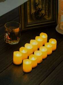 24pcs LED Warm Light Flameless Candle Lights, Suitable For Gifts, Holidays, Home Decor - Weddings, Living Room, Bedroom, Halloween, Thanksgiving, Birthday Presents, Dining Table Decoration