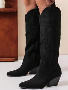 Women's Classic Western Boots - Black - View 3