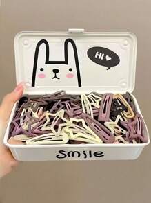 60 piezas/Set Pasadores de pelo con efecto ombre de colores brillantes, caja completa de pasadores de pelo con tonos pastel de color macaron en rosa, amarillo claro y otros tonos suaves - Adecuado para niñas y mujeres, dulce y romántico, agregando destellos lindos a los peinados adolescentes, excelente para el estilo diario y como regalo, accesorios Y2k, pasadores de garra, pinzas de pelo, pasadores de pelo, barrettes