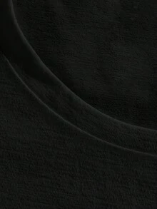 Men'S Plus Size "I'm Fat" Graphic T-Shirt - Casual Summer Short Sleeve Tee With Funny Slogan, Beige, Lightweight Polyester Fabric, Perfect For Adults, Humorous Clothing|Playful Message Shirt|Polyester Tee, PLUS SIZ - 黑色 - 查看 5