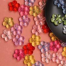 50/100Pcs 14mm Multicolor Spacer Loose Beads With Hole Flower Shape Handmade Material - 彩色 - 查看 4