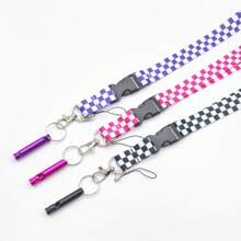 柔软亲肤挂绳，简约黑白、粉白、紫白格子印花，百搭时尚相机/手机挂绳，学校用品，返校季