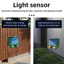 Solar Ultrasonic Dog Repellent Defender, Animal Pest Deterrent With Motion Sensor And Flashing Lights Outdoor Pest Repeller For Farm Garden Yard Repellent Dogs, Cats, Birds, Skunk, Squirrels - Green - View 6