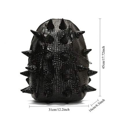 Special-Shaped Bag Viral  Fashion Cool Pu Three-Dimensional Hedgehog Backpack Funny Personality Creative  Brand Sea Cucumber Cycling Backpack Men, Women, Universal Backpack Casual Backpack