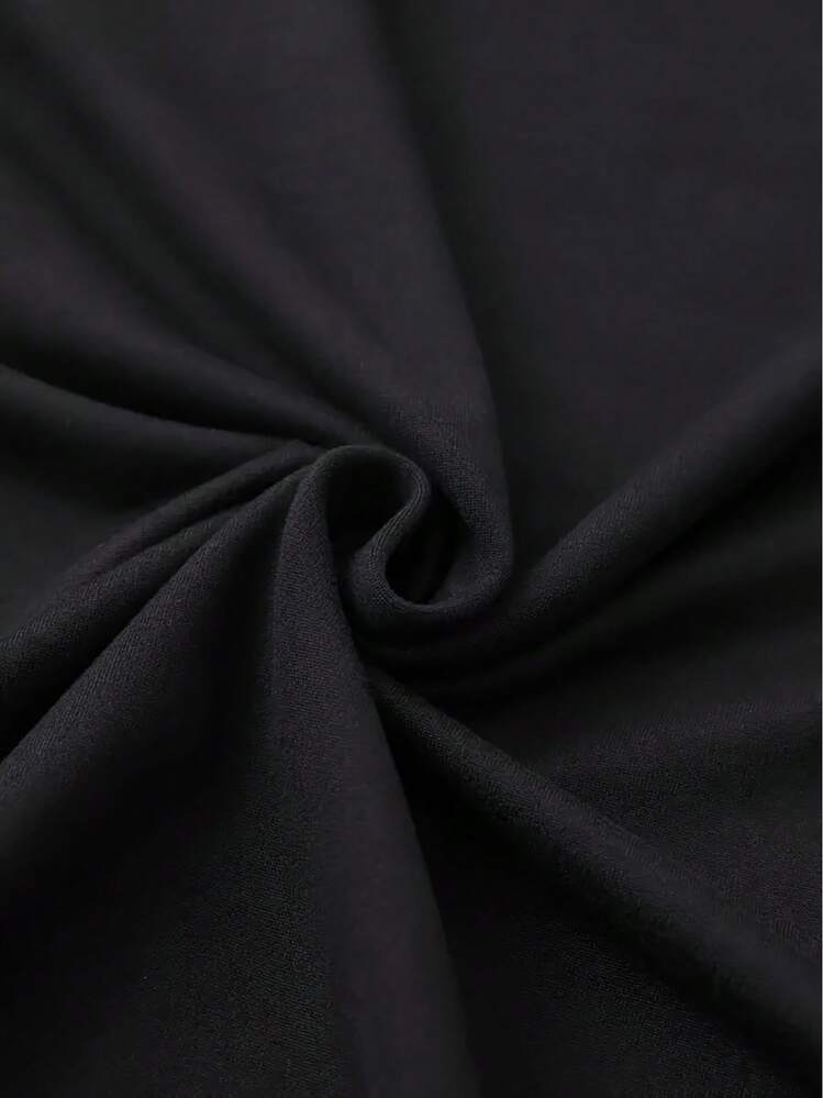 [Camiseta Deportiva] Camiseta de Manga Corta Estampada y Elegante para Mujer, Cuello Redondo, Elasticidad Media, Tela, Adecuada para Todas las Temporadas - Tallas S-XXL, Camiseta Relajada de Talla Grande - Negro - Añade 5