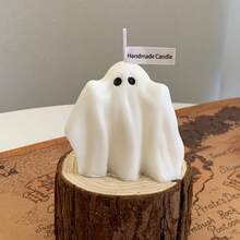 1 Stück Halloween Geist geformte duftende Kerze, handgemachtes duftendes Kerzendekoration, geeignet für Feste, Heimdekoration, Restaurants, Geburtstage, Partys, Badezimmer