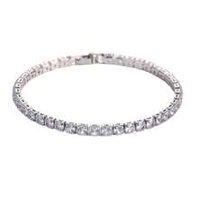 1 Pc Gold Bracelet For Women  Cubic Zirconia Classic Tennis Bracelet - Multicolor - View 8