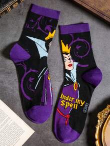 Disney 1 Pair Authentic Villain Character Socks, Cartoon Christmas & New Year Socks For Men, Superhero Socks, Creative & Interesting Socks, Socks - Multicolor - View 1