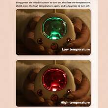 OBOVAY 迷你猫爪造型暖手宝，可充电电暖器，两档温度设置，便携可爱口袋设计，冬季学生及上班族必备，USB充电，1200mAh电池，圣诞礼物，暖手宝，男士礼物，圣诞袜填充物，可充电暖手宝保暖，闺蜜节礼物，小狗礼物，嘉年华礼物