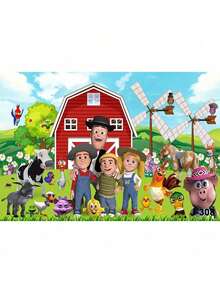 La Granja De Zen N Theme Party Backdrop The Zenon Farm Party Home Decor Poster Photography Background - Lạc đà - Xem 1