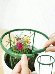 1/4/8pcs Plant Support Rack, Semi-Circle Plant Support Ring Plastic Plant Cage Trellis, Suitable For Small Plants, Flowers, Vegetables, Indoor Plants - Multicolor - View 5
