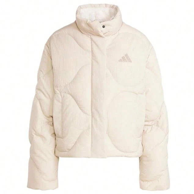 Adidas Nueva chaqueta corta informal de plumas para mujer.