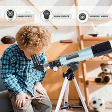 90x High Definition Astronomical Telescope With Tripod For Beginners - Black - View 2