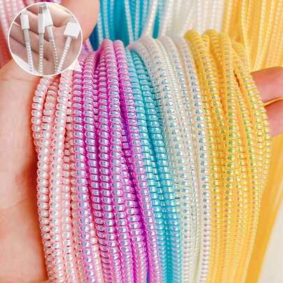 1 pieza Manga de protección láser de 1,4 M/1,6 M, cable de carga protector, protector de cable de datos, protector de cargador, accesorio DIY