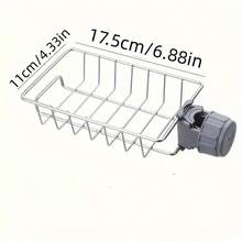 不锈钢水龙头收纳架 - 多功能厨房水槽收纳架、储物架、浴室淋浴篮，可收纳海绵、刷子、毛巾和厨房必需品，壁挂式设计，易于安装 - 彩色 - 查看 13