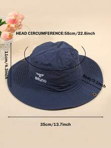 1pc Unisex Oversized Brim Solid Color Bucket Hat, Casual Outdoor Sun Protection Hat For Fishing, Cycling, Hiking - Multicolor - View 3