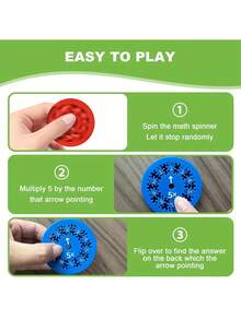 一套9个双面数学手指算术陀螺玩具（颜色随机）。这是一款寓教于乐的数学益智玩具，适合男孩女孩练习和锻炼算术技能。 - 彩色 - 查看 6