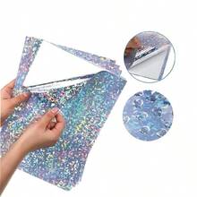 Holographic Printable Sticker Paper, Vinyl Rainbow Sticker Paper For Inkjet & Laser Printer, 10 Sheets Dries Quickly Waterproof Sticker Paper A4- 8.27 X 11.7 Inch - A4 - View 3
