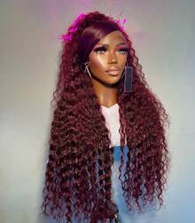 8-14Inch Deep Wave Bob Ginger Orange Lace Front Wigs Bob Human Hair Wig 14 Inch Orange13x4 Deep Wave Lace Frontal Bob Wigs Human Hair Pre Plucked 350# Colored Bob Wigs For Women Halloween Season - S99J - View 10