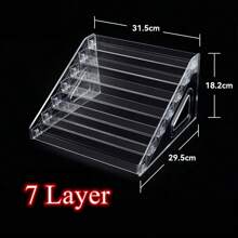 3/7 Tier Acrylic Nail Polish Display Rack, UV Gel Holder, Quick Installation Makeup Organizer, Jewelry Rack, Nail Desk Storage, Space Saving, Detachable Multi-Layer Acrylic Frame - Multicolor - View 5