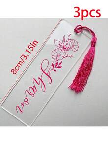 Customized Birthday Flower Bookmarks, Personalized Floral Bookmarks For Women, Acrylic Bookmarks Gift, Name Bookmarks, Tasseled Elegant Bookmarks, Back To School Gifts, Decorations, Printed Patterns, Holiday Calendar - Birthday Flower Bookmark - View 7