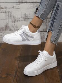 Women's New Spring/Autumn White Sneakers, Casual Sports Running Shoes, Versatile, Non-Slip Flat Shoes