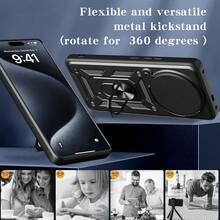 Funda adecuada para Honor X9C 5G/Honor Magic7 Lite 5G/Honor X9B 5G/Honor Magic6 Lite 5G, con soporte de anillo, protección de cámara, a prueba de golpes, antihuellas dactilares y antideslizante - Azul Marino - Ver 3