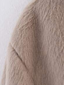 2025 Winter Fashion Street Style Round Neck Long Sleeve Single-Breasted Women Wool Coat