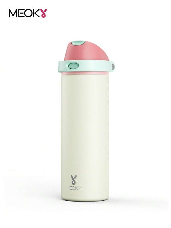 Meoky 24oz Vacuum Insulated Water Bottle With 2-In-1 Straw And Spout Lid, Insulated Cup, Keep Cold 24H, Leak-Proof, Fits In Car Cup Holder, Stainless Steel Tumbler For Sports, Travel, And School