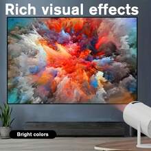 MAOHUTER Projector Smart Mini,Video Player, Professional Version Projector, Suitable For Travel, Camping, Conference, Home Theater And Office, Mobile Phone Projection,Small And Lightweight, Easy To Carry, 180° Rotation, Picture Correction, Picture Quality HD, With Audio - EU C Type Plug(220-240V) - View 6
