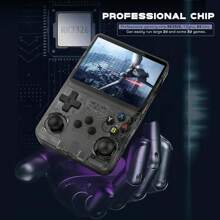 R36S Retro Handheld Game Console, Linux System, 3.5" IPS Screen, 18000+ Games Capacity, Portable Pocket Video Player - Black - View 5