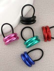 1 szt. Elegancka, kolorowa, metalowa, geometryczna gumka do włosów, minimalistyczny, szykowny dodatek do włosów, gumka do kucyka, modna gumka do włosów, uniwersalna, odpowiednia na Dzień Matki, powrót do szkoły, Święto Dziękczynienia, Boże Narodzenie, Nowy Rok, Walentynki, karnawał, gumki do włosów, gumki do włosów, gumki do włosów, gumki do włosów, elastyczne gumki do włosów, akcesoria do domu i urody dla kobiet, prezenty