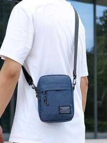 Túi đeo chéo tối giản phong cách thường ngày dành cho bé trai, túi đeo vai đa năng đựng điện thoại, phong cách đường phố. - Nhiều màu - Xem 2