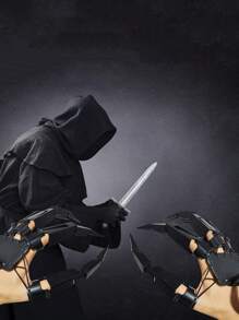 1pc Harajuku, Darkness ,Finger Joints, Hand Robots, Bionic Machinery, Heterosexual Fingers, (Adjustable), (Detachable), Armor, Ring Joint, Finger Joint Claw, Novelty, Finger Joint Claw, Suitable For Outdoor, Indoor, Party Props, Costume Props, Stage Performance Props, Cosplay Props, Performance Props, Highly Durable Halloween