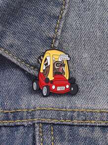 1pc Fun Cartoon Duck Car Brooch Pin Animal Badge Children's Gift For Men And Women's Daily Wear - animal - View 8