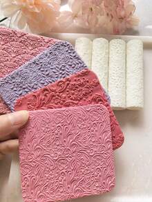 Polymer Clay & Ceramic Texture Roller, Geometric Minimalist Embossing Roller, Rose Branch, Retro Pattern, Chrysanthemum, Baroque European Classical Pattern, Embossed Ceramic Texture Roller For Jewelry Making, Compatible With Polymer Clay Cutter - Texture Roller - View 2