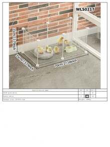 Large Size Cage, Home Use Breeding Pen, Chick Raising Enclosure, Rabbit Hutch With Anti-Escape Fence
