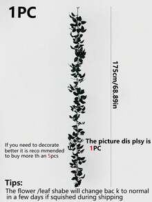 1/2/3件装人造桉树花环 - 多功能仿真绿色植物藤蔓，塑料悬挂植物，适用于婚礼、家居花园装饰、桌面、墙面装饰、派对装饰 - 无需用电，是情人节、圣帕特里克节、桉树装饰、餐桌装饰、冬季家居装饰的理想之选。 - 綠色 - 查看 2