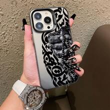 Ốp điện thoại khắc họa tiết Hồi giáo, cá nhân hóa, tương thích với iPhone 16 Pro Max, 15/14 Plus, 13, 12, 11. - Khung đen Xám bạc - Xem 5