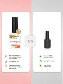 15ML Clear Blooming Gel Lac de unghii, Soak Off UV LED Blossom Gel Lac de unghii pentru efect de răspândire, pictură unghii, marmură, piatră naturală, acuarelă Blooming Gel Lac de unghii Design Manichiură Crăciun Lac de unghii