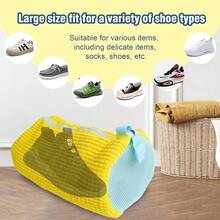 1/2pcs Shoe Washing Machine Bag, Reusable Laundry Shoe Bag For Washer And Dryer, Fits All Shoe Types And Sizes, Shoe Bag For Washing Machine, Shoe Washing Bag Travel Organizer Drawstring Shoes Pouch Shoes Cover Portable Dust-Proof For Men For Women Packing Cubes Travel Essential Cruise Essentials Vacation Essentials - Multicolor - View 6