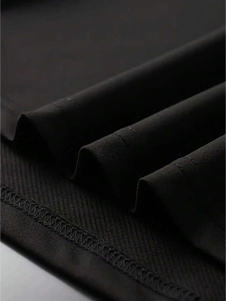 Couple Matching Printed Sleeve Collar-Shirts, Casual Short-Sleeve Tops Couples In Spring And Summer, Women'S Clothing. - 男款黑色 - 查看 7