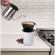 PourOver Coffee Brewing Filter Cone Number 4Size Black Brews 8 To 12Cups - Number4-Size - View 3