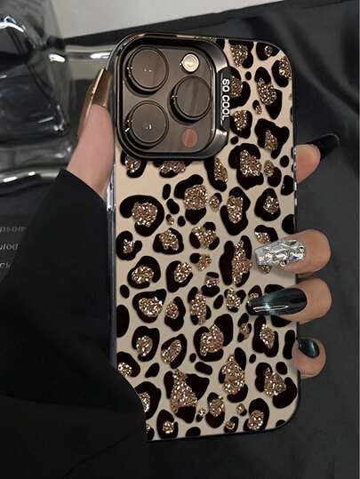 Funda protectora de teléfono de alta gama compatible con iPhone 15 Pro Max, de estampado de leopardo y colores vivos, compatible con iPhone 16/11/13 Pro/15 Pro/15/13 Pro Max, de material anti-caída para iPhone 14/13/12, de cobertura completa para iPhone 12 Pro Max