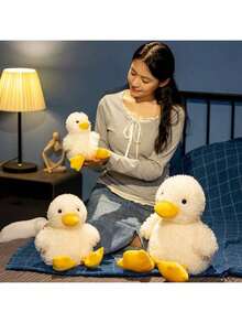 1 件可爱鸭子毛绒玩偶，背包柔软白鸭，男孩女孩生日礼物，复活节装饰动物鸭，圣诞节礼物 - 彩色 - 查看 6