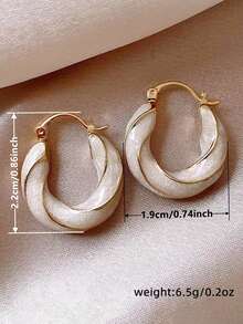 1 Cặp Hoa tai vòng tuyệt đẹp dành cho phụ nữ làm quà tặng kỷ niệm ngày cưới, tiệc đính hôn, ngày lễ tình nhân - 2 # - Xem 11