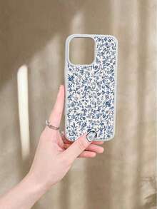 Teléfono 1PC GALLAPLE Teléfono móvil con estampado de flores pequeñas azules, diseño magnético con material anticaídas, a prueba de golpes y arañazos, compatible con X/XS/XSMAX/11/11pro/11promax/X/XS/XSMAX/11/11pro/11promax/12/12pro/12promax/13/13pro/13promax/14/14plus/14pro/14promax/15/15plus/15pro/15promax/16/16plus/16pro/16promax - Gris Claro - Ver 7