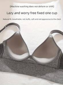 2PCS Women's V-Neck Padded Seamless Straps Bralette, Adjustable Spaghetti Straps Everyday Basic Sleeping Bra, Sports Bras For Women, Sports Bra - 彩色 - 查看 8