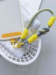 Nuevo accesorio de muñeca tejido a mano con conector de funda para teléfono, accesorio universal para funda de teléfono, colgante portátil antideslizante y antideslizante