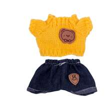(Solo ropa) Nuevas existencias Ropa para muñeca La Bubu sentada de 17 cm, suéter, jeans, sombrero, gafas, dije de teléfono, zapatos, combinación de atuendo para muñeca La Bubu de 1ra/2da/3ra generación